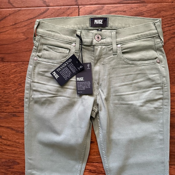 PAIGE Men's Size 28 Quiet Sea Green Transcend Lennox Slim Leg Jean - Picture 3 of 10